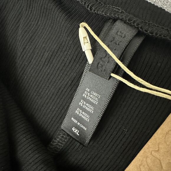 Skims Black Soft Lounge Solid Color Wide-Leg Pants Size 4XL - Picture 4 of 5